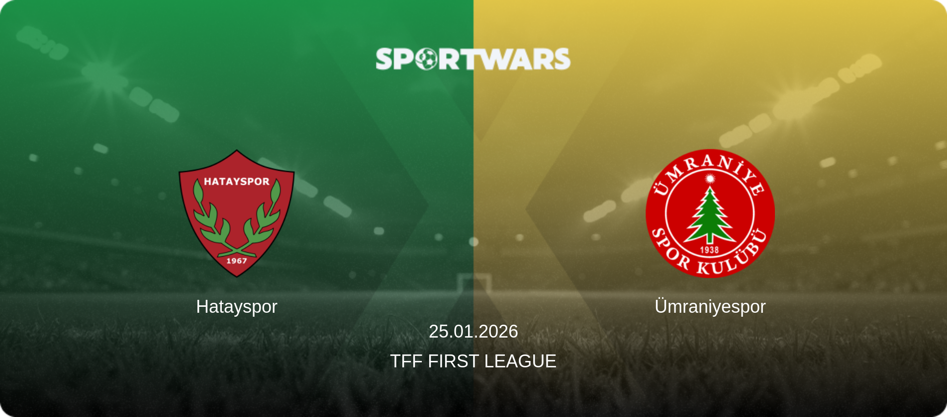 Hatayspor — Ümraniyespor, 25.01.2026 — TFF First League (match preview)