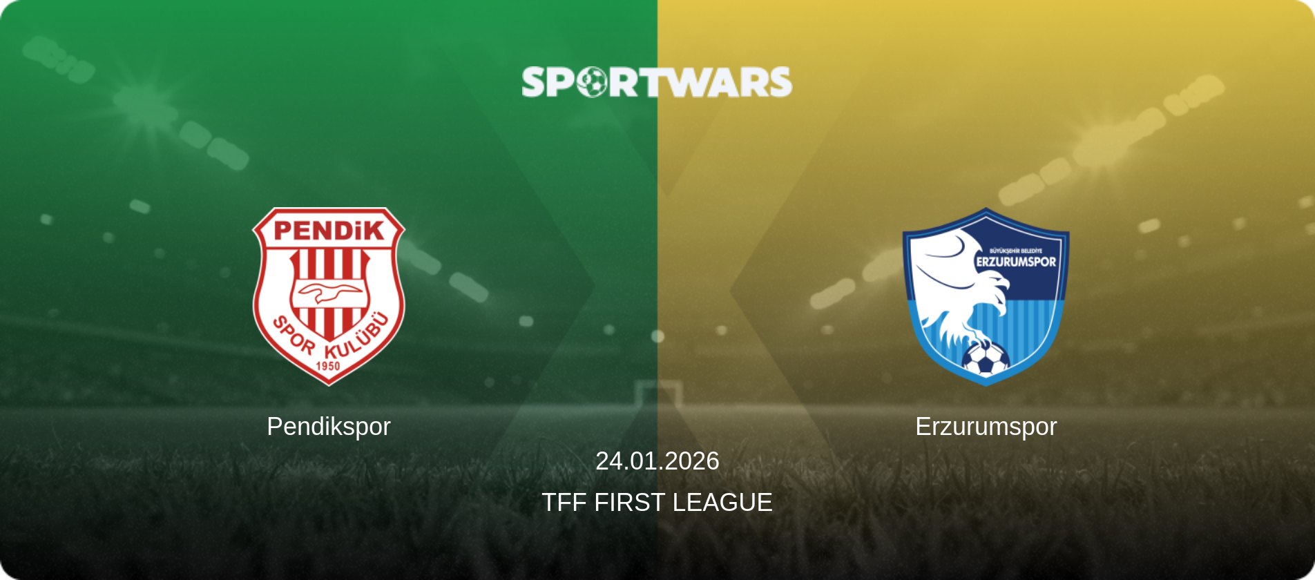 Pendikspor — Erzurumspor, 24.01.2026 — TFF First League (match preview)