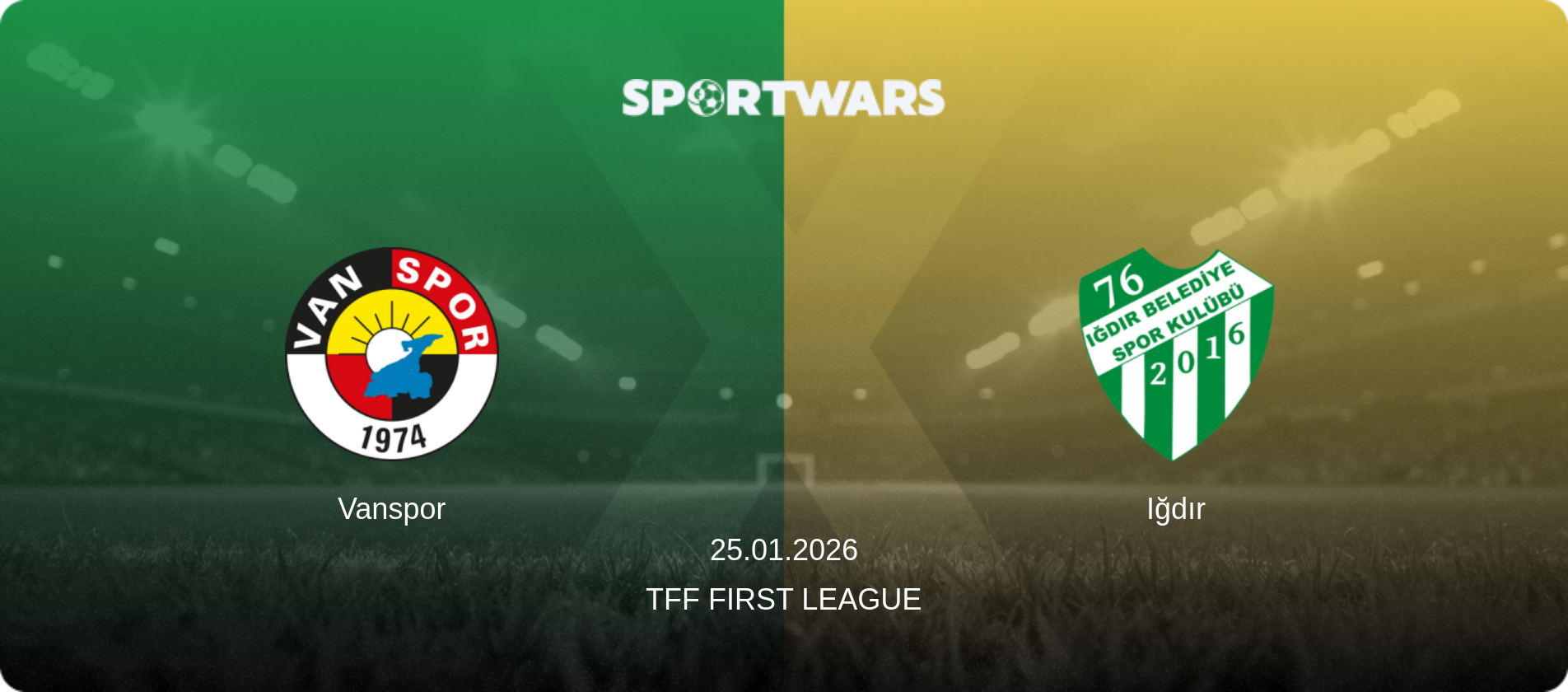 Vanspor — Iğdır, 25.01.2026 — TFF First League (match preview)