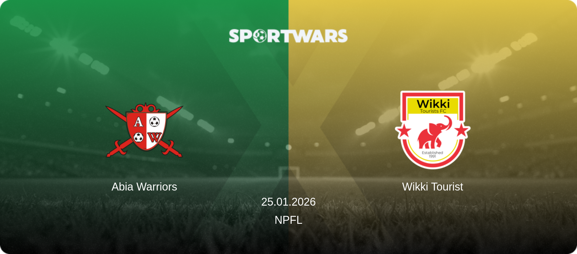 Abia Warriors — Wikki Tourist, 25.01.2026 — NPFL (match preview)