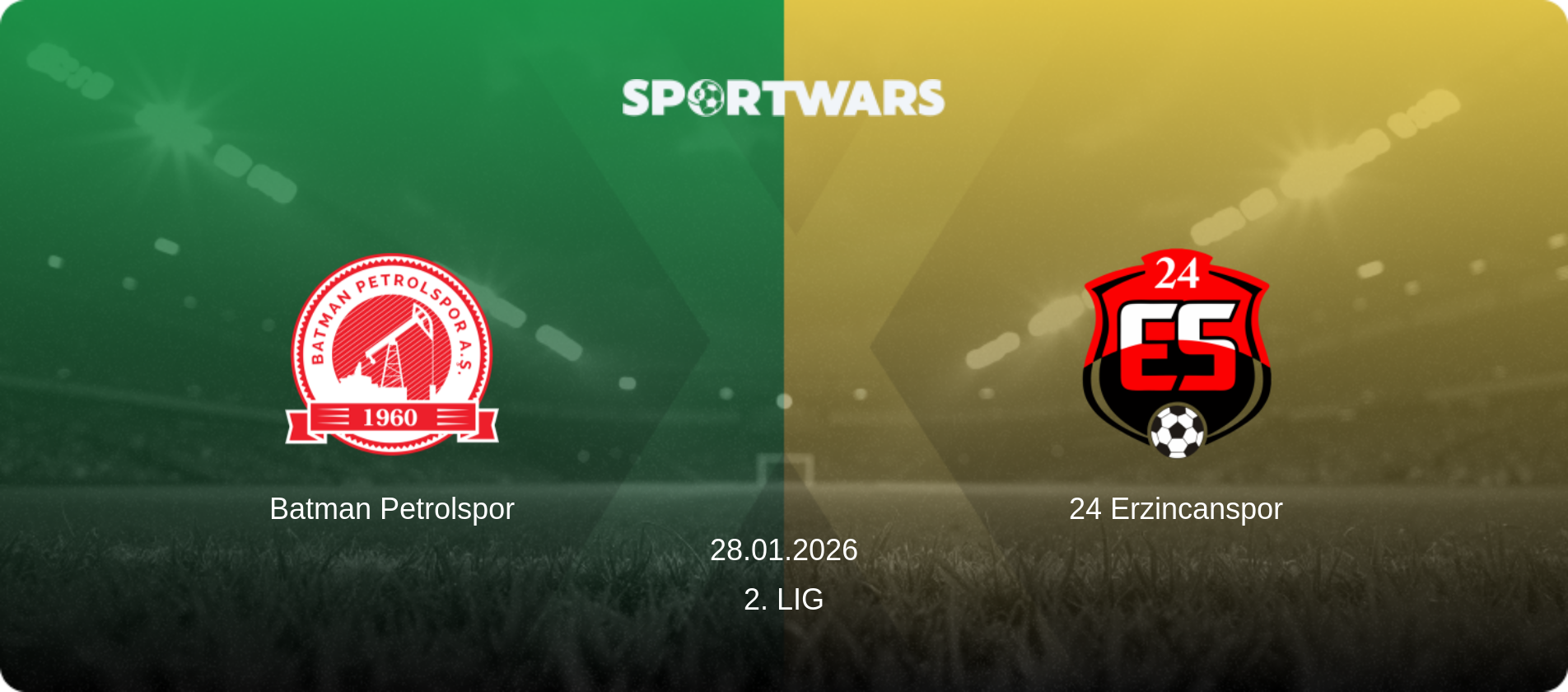 Batman Petrolspor — 24 Erzincanspor, 28.01.2026 — 2. Lig (match preview)