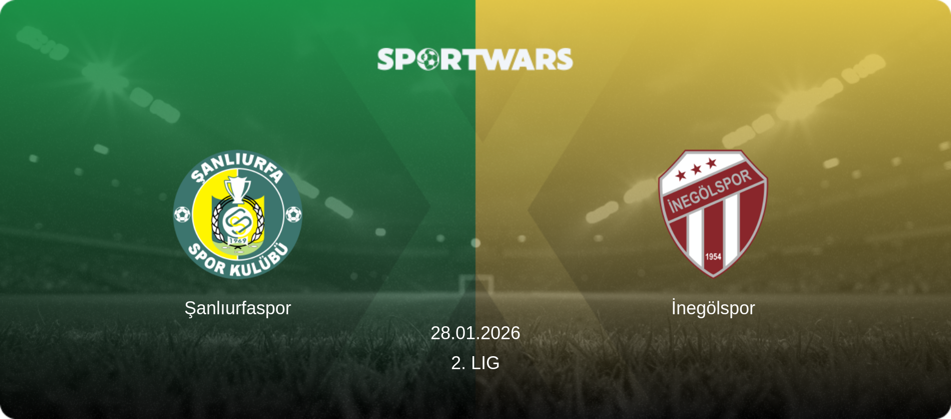 Şanlıurfaspor — İnegölspor, 28.01.2026 — 2. Lig (match preview)