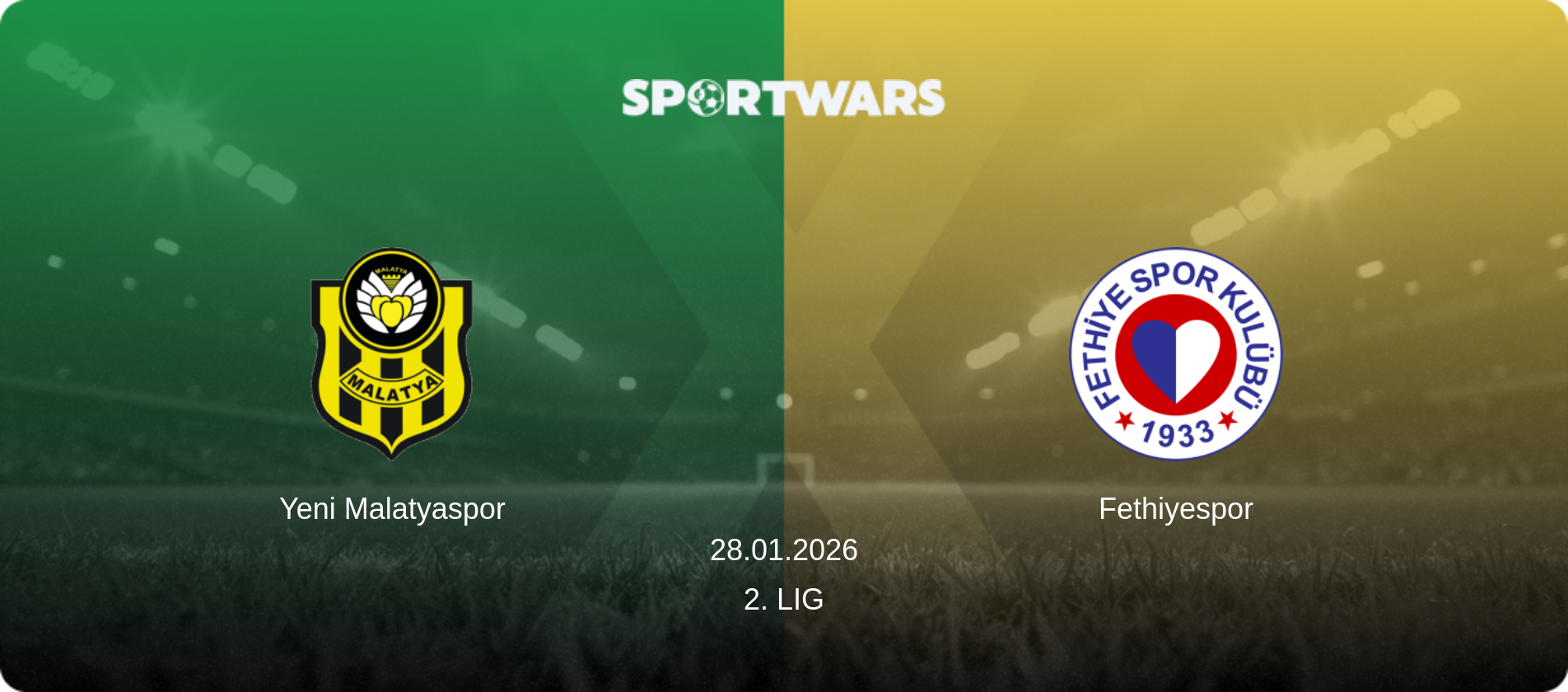 Yeni Malatyaspor — Fethiyespor, 28.01.2026 — 2. Lig (match preview)
