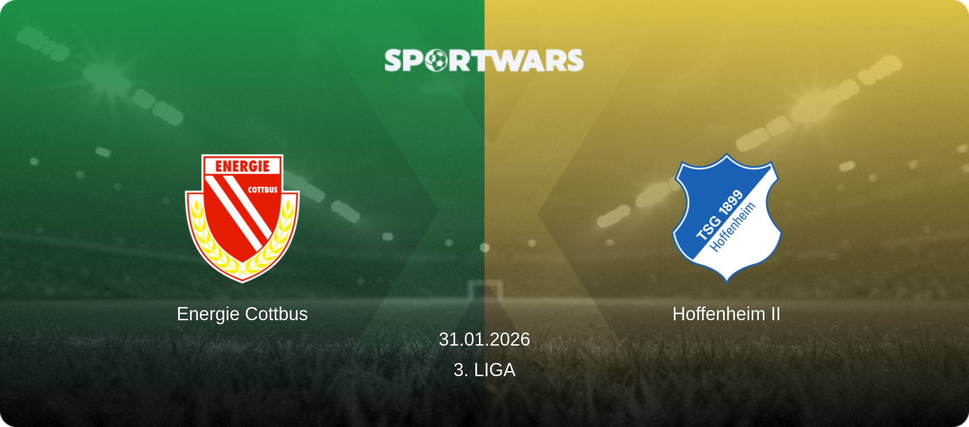 Energie Cottbus — Hoffenheim II, 31.01.2026 — 3. Liga (match preview)