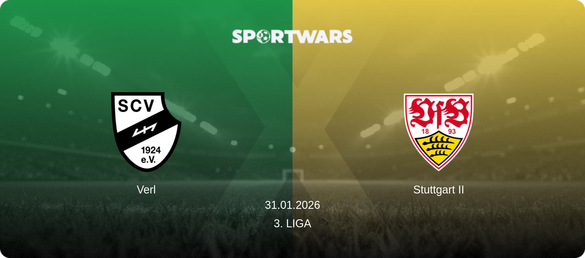 Verl — Stuttgart II, 31.01.2026 — 3. Liga (match preview)