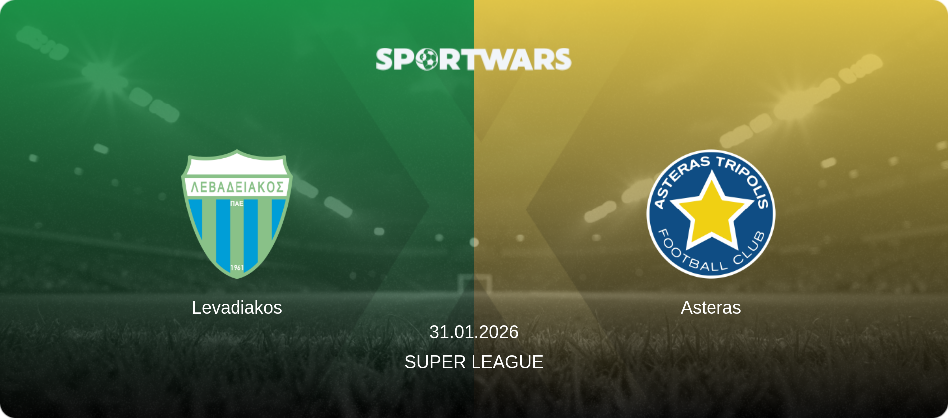 Levadiakos — Asteras, 31.01.2026 — Super League (match preview)
