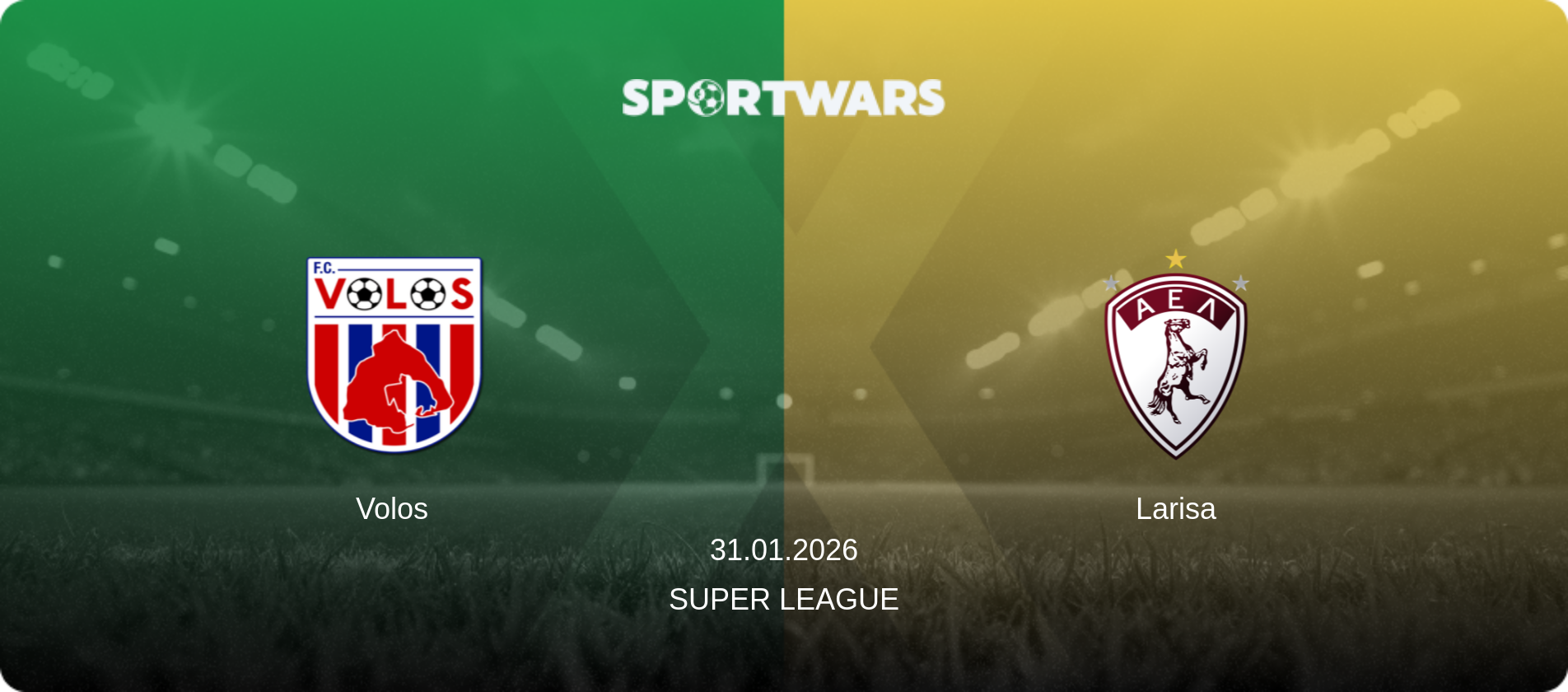 Volos — Larisa, 31.01.2026 — Super League (match preview)