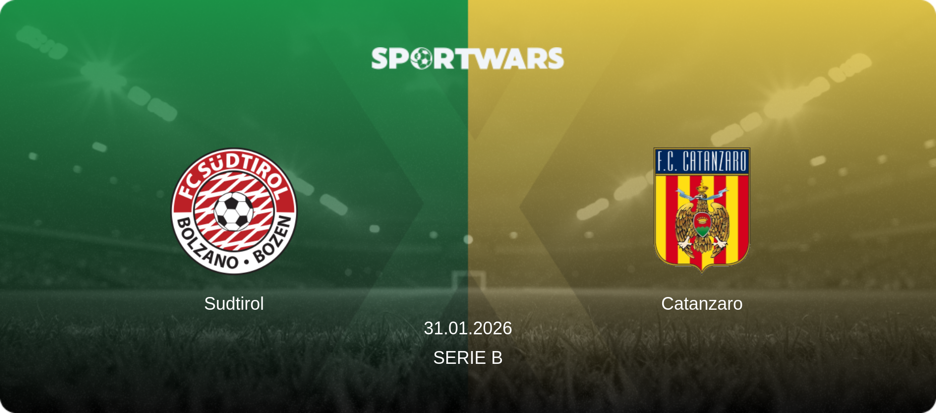Sudtirol — Catanzaro, 31.01.2026 — Serie B (match preview)