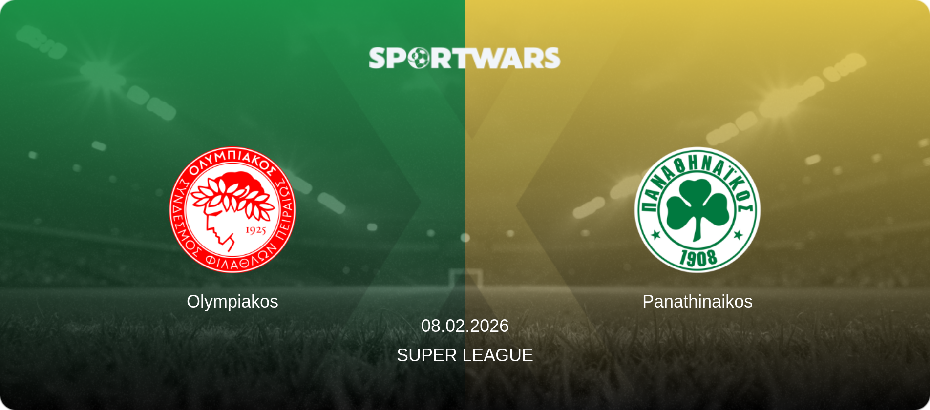 Olympiakos — Panathinaikos, 08.02.2026 — Super League (match preview)