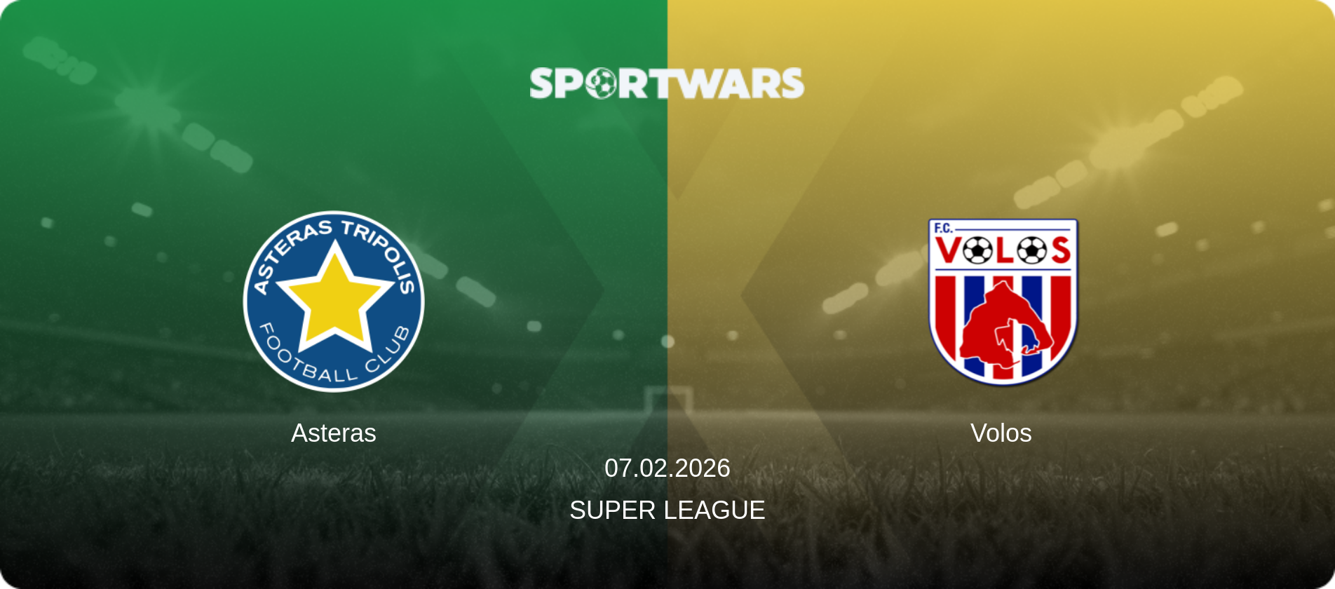 Asteras — Volos, 07.02.2026 — Super League (match preview)