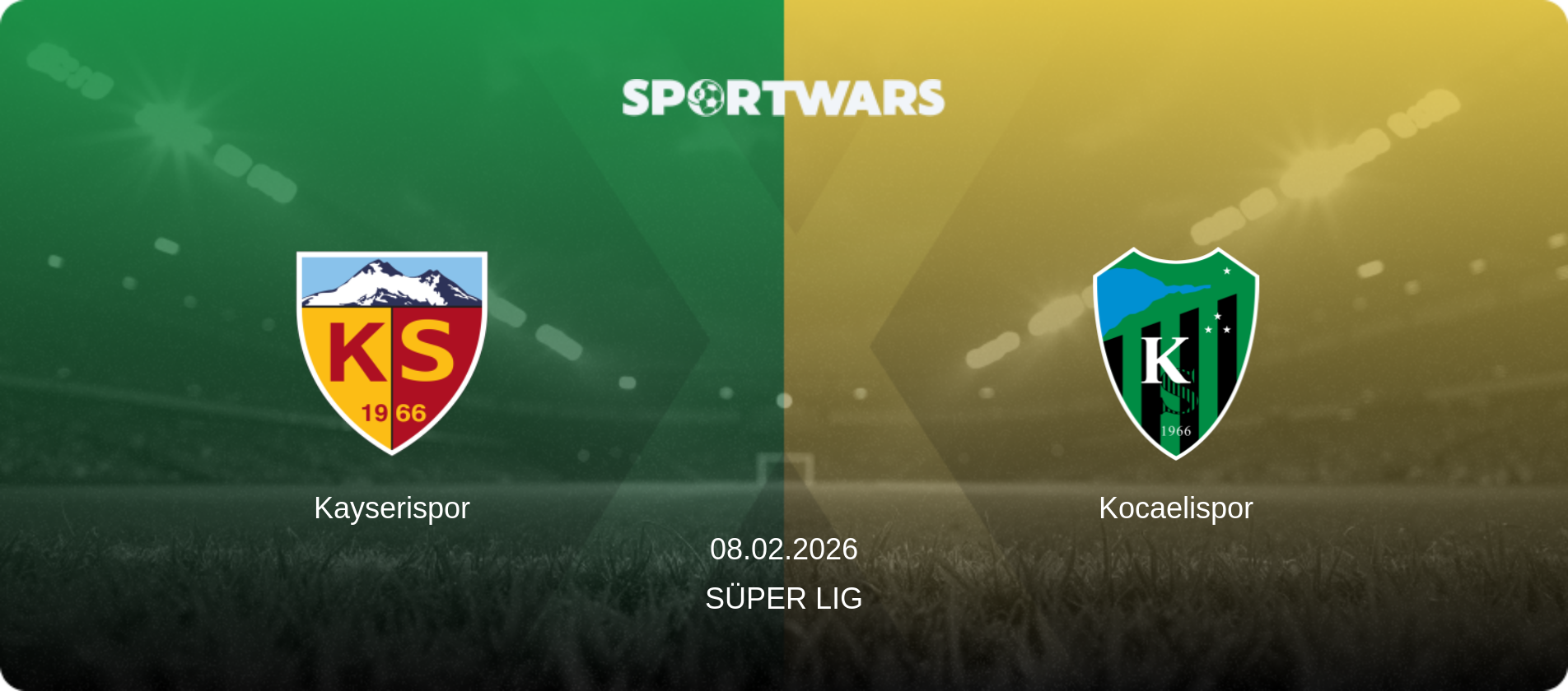 Kayserispor — Kocaelispor, 08.02.2026 — Süper Lig (match preview)