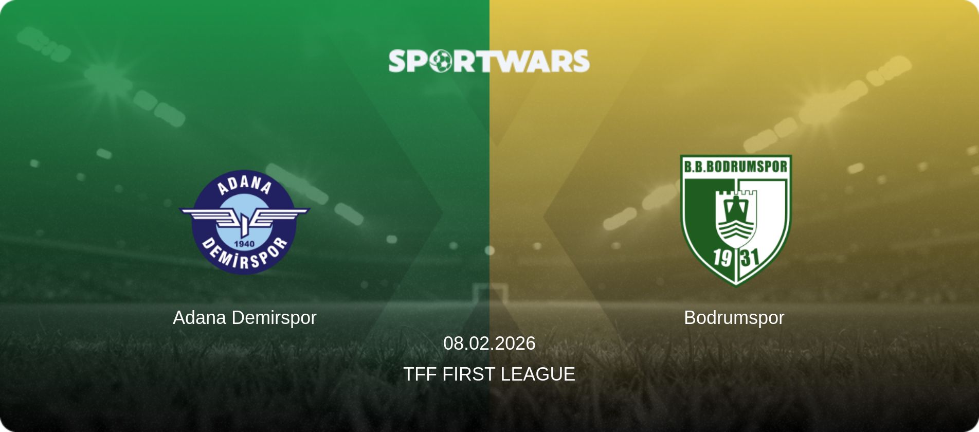 Adana Demirspor — Bodrumspor, 08.02.2026 — TFF First League (match preview)