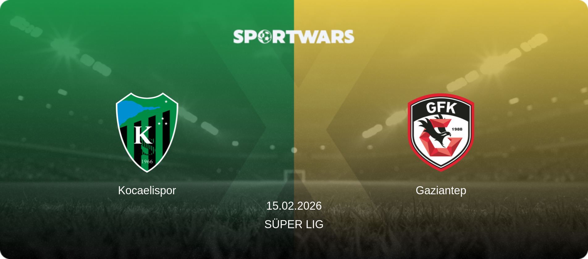 Kocaelispor — Gaziantep, 15.02.2026 — Süper Lig (match preview)