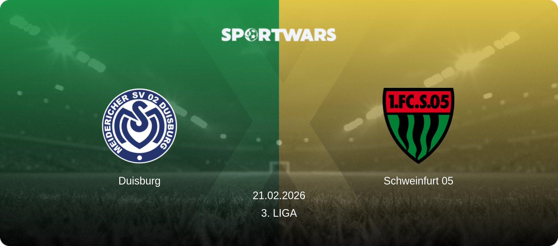 Duisburg — Schweinfurt 05, 21.02.2026 — 3. Liga (match preview)