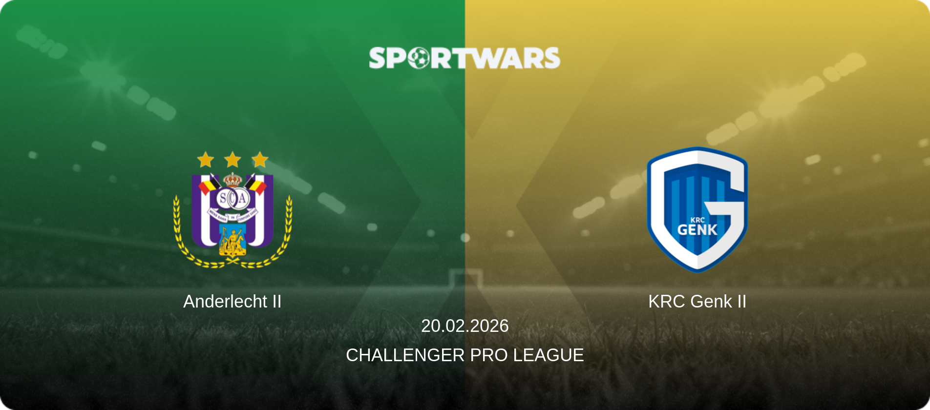 Anderlecht II — KRC Genk II, 20.02.2026 — Challenger Pro League (match preview)