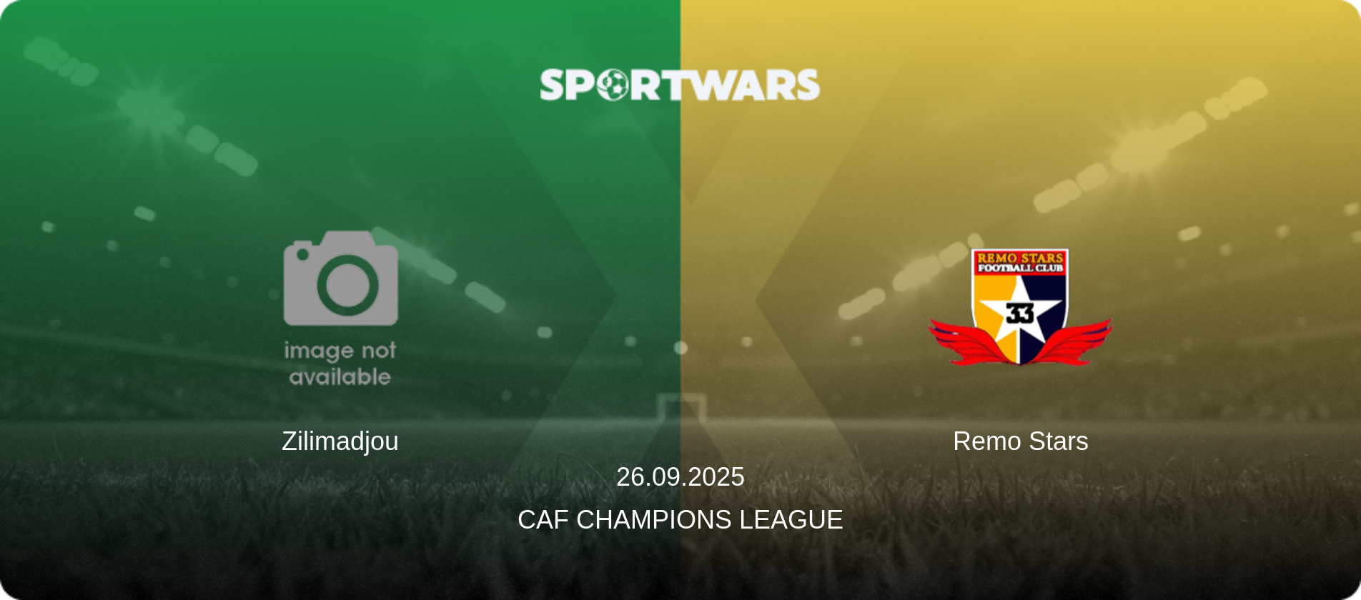 Zilimadjou — Remo Stars, 26.09.2025 — CAF Champions League (match preview)