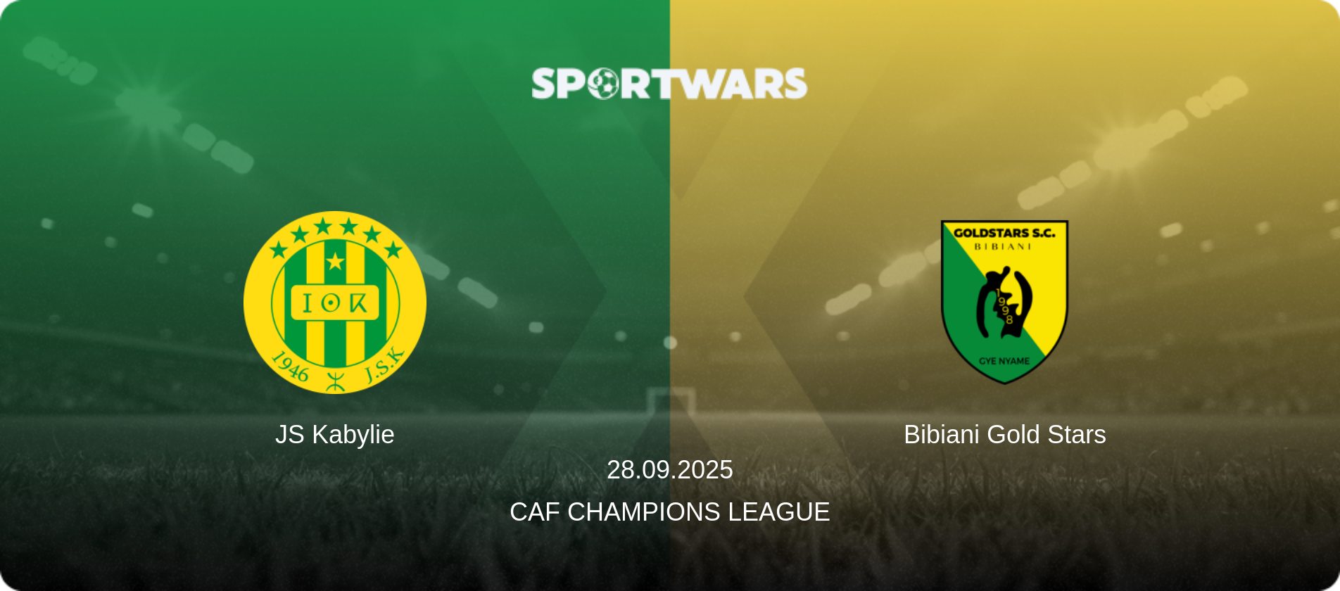 JS Kabylie — Bibiani Gold Stars, 28.09.2025 — CAF Champions League (match preview)