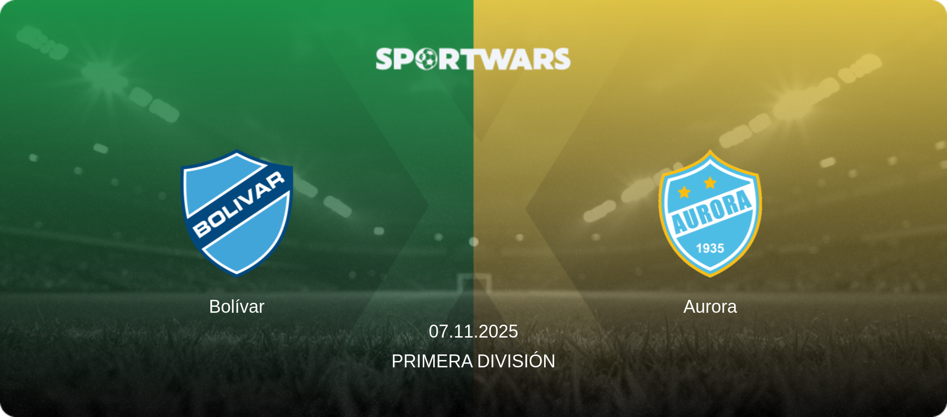 Bolívar — Aurora, 07.11.2025 — Primera División (match preview)