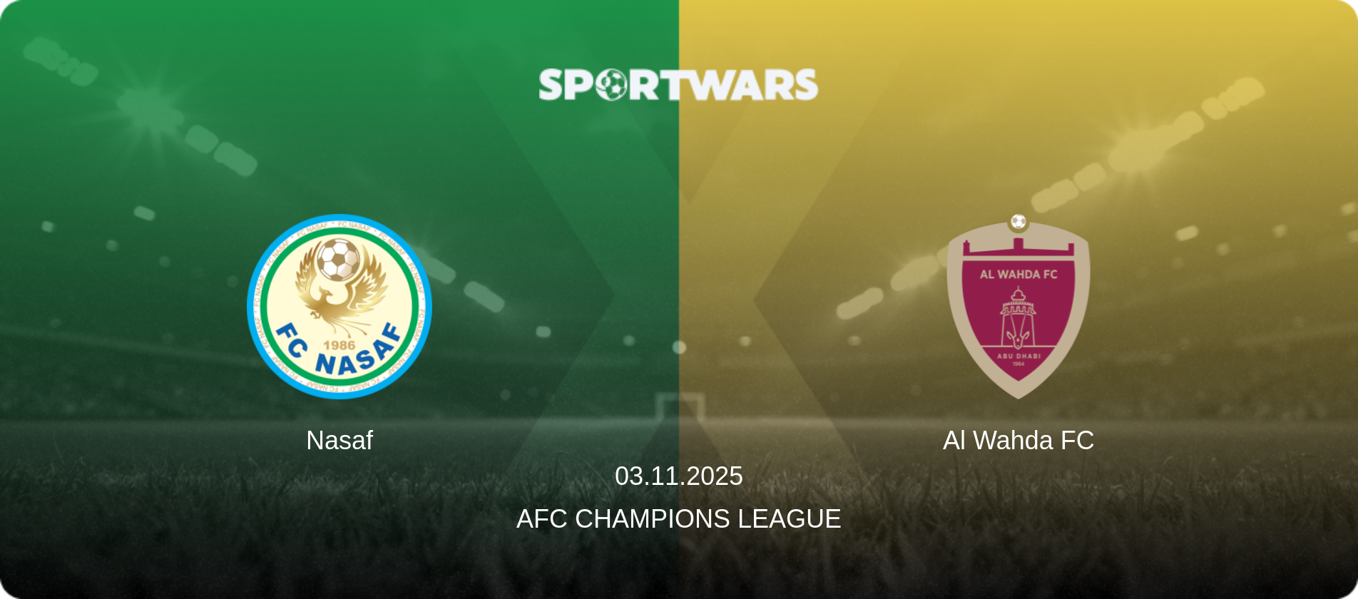 Nasaf — Al Wahda FC, 03.11.2025 — AFC Champions League (match preview)