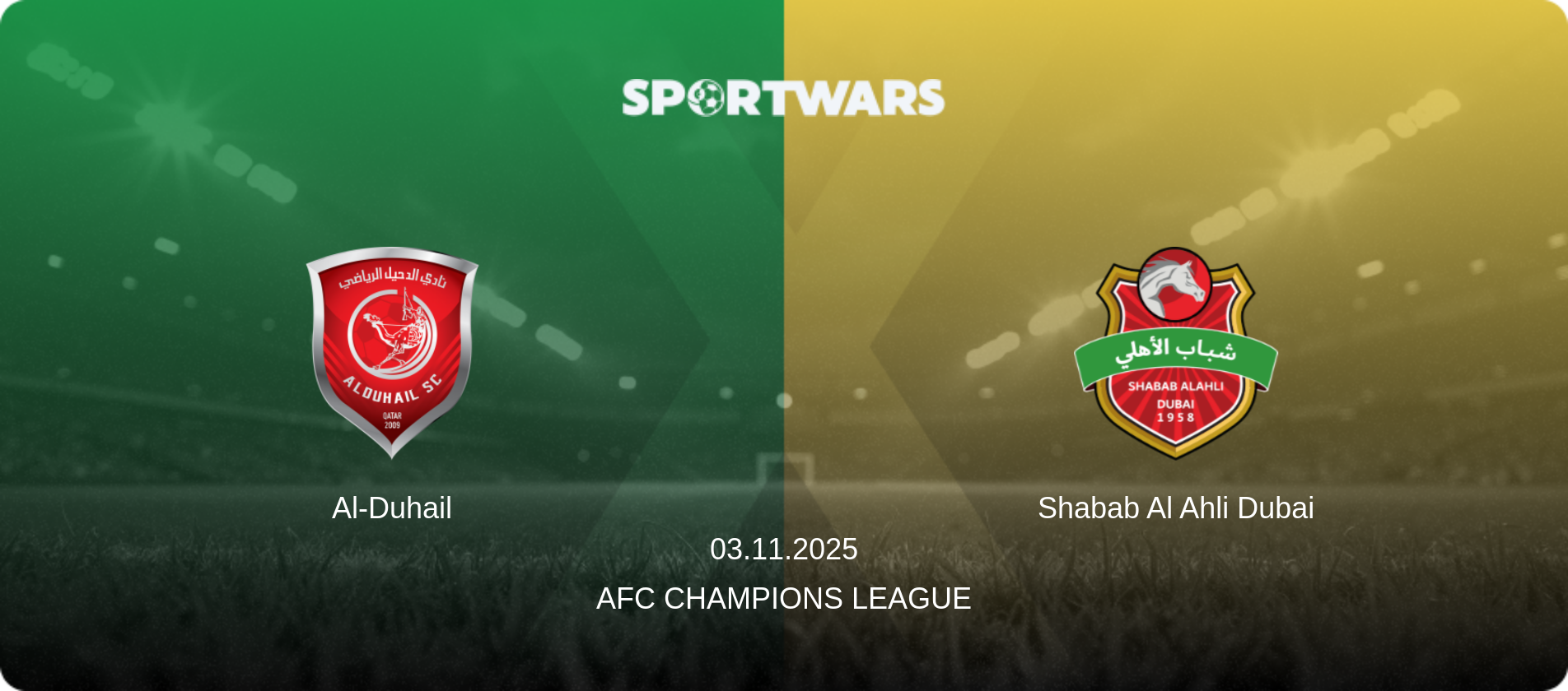 Al-Duhail — Shabab Al Ahli Dubai, 03.11.2025 — AFC Champions League (match preview)