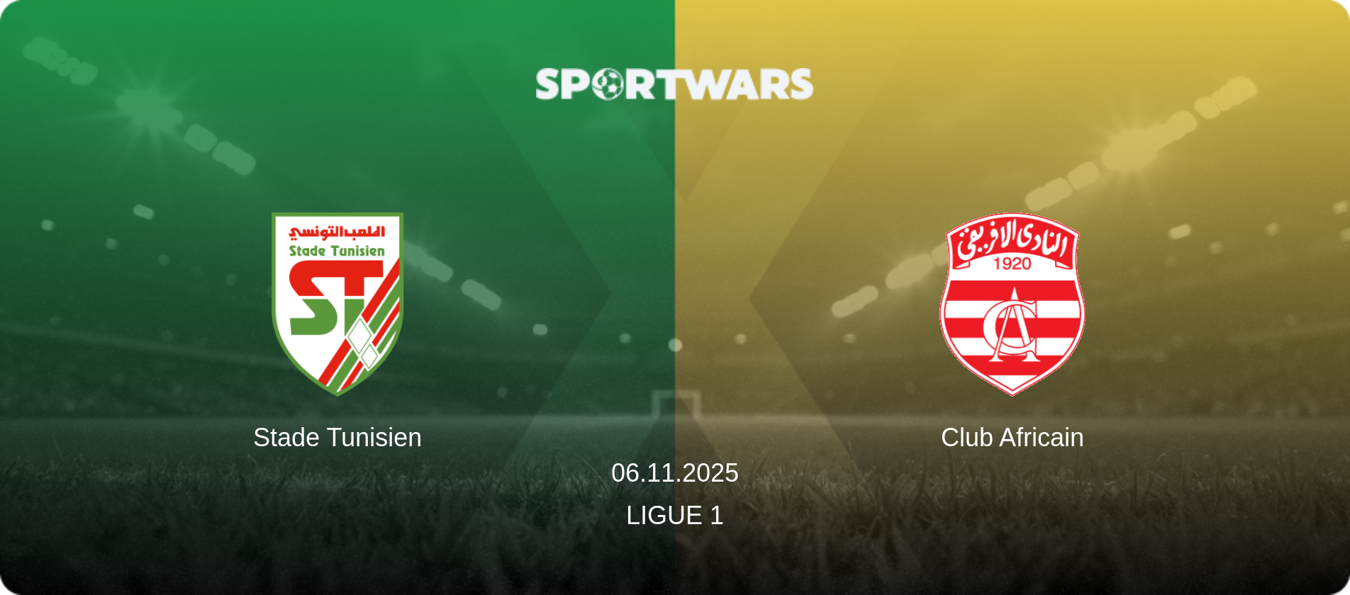 Stade Tunisien — Club Africain, 06.11.2025 — Ligue 1 (match preview)