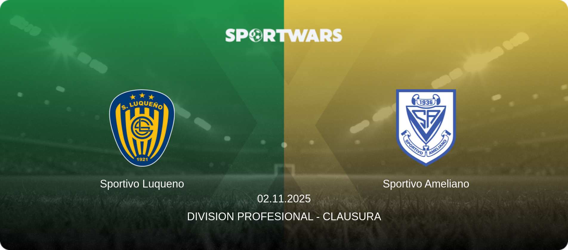 Sportivo Luqueno — Sportivo Ameliano, 02.11.2025 — Division Profesional - Clausura (match preview)