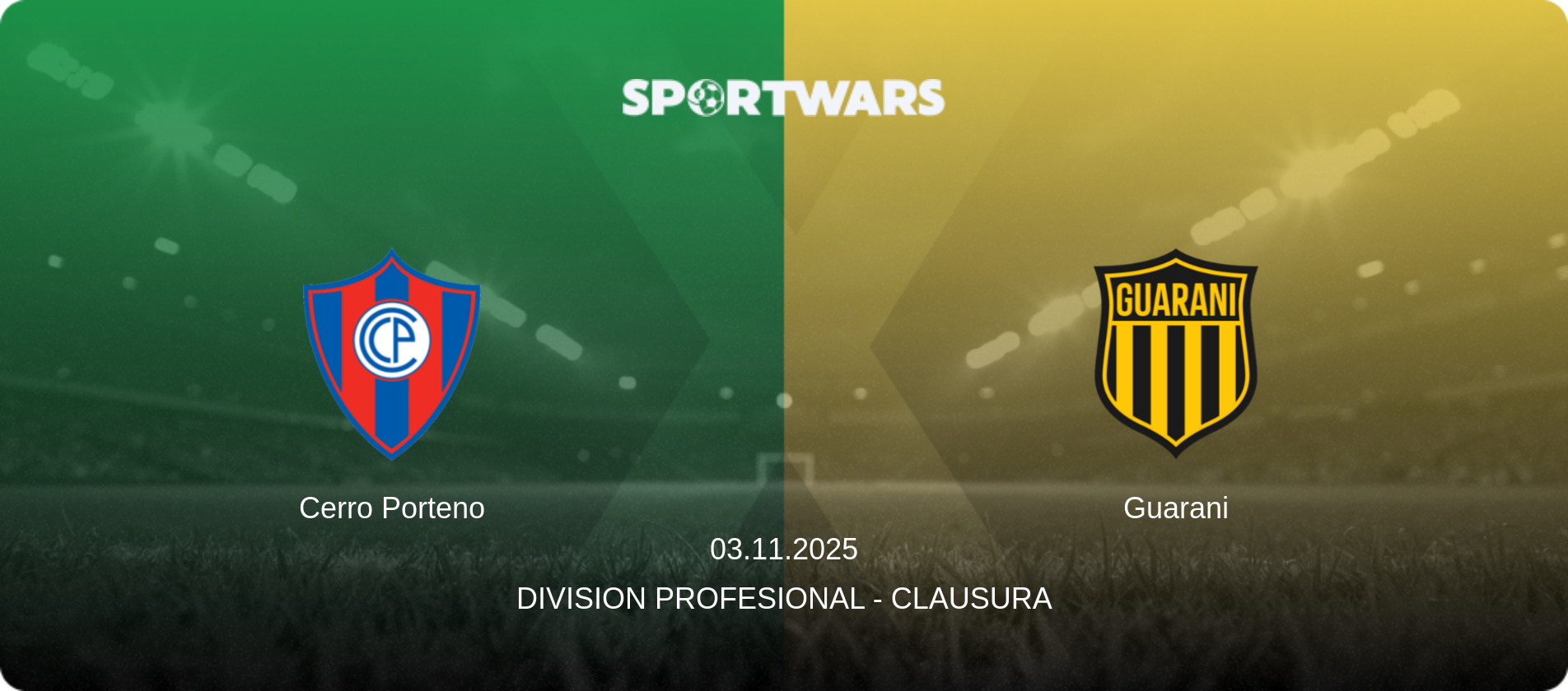 Cerro Porteno — Guarani, 03.11.2025 — Division Profesional - Clausura (match preview)
