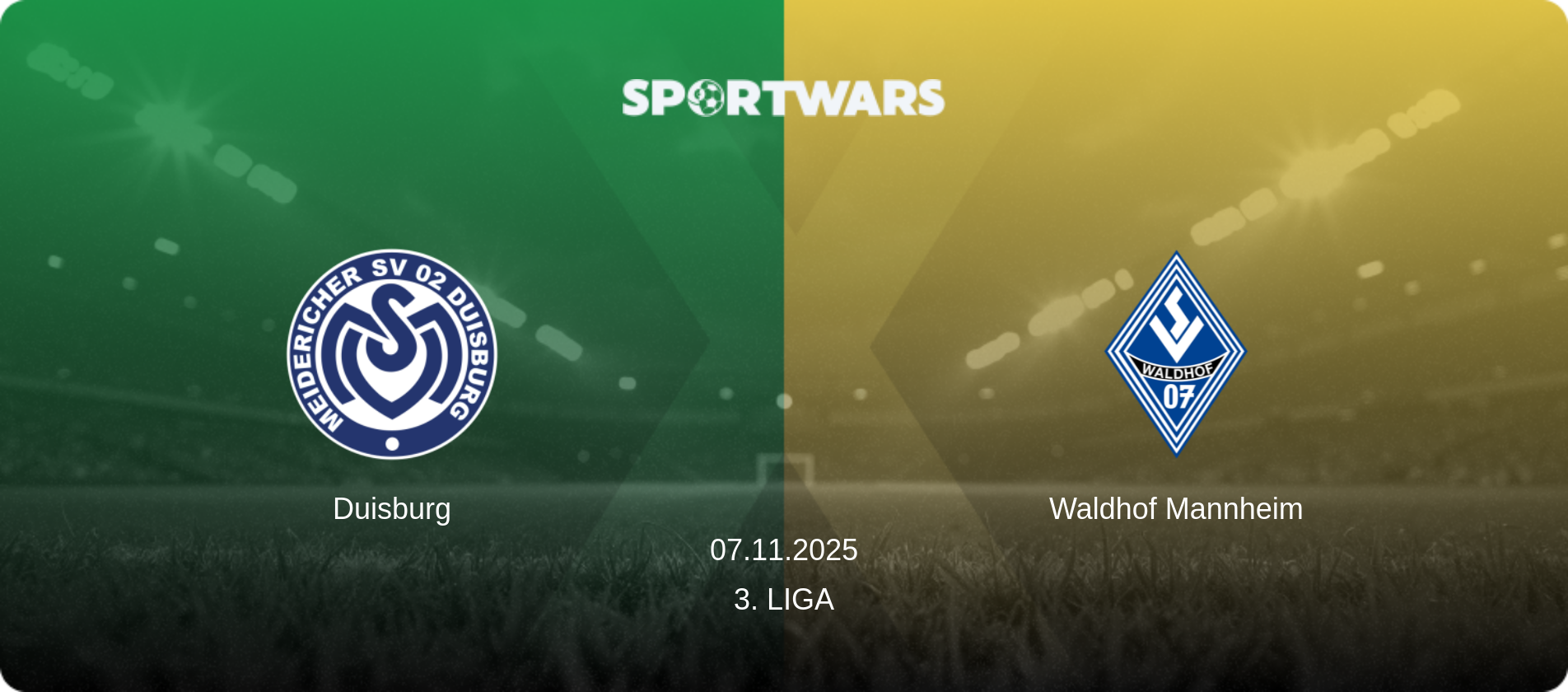 Duisburg — Waldhof Mannheim, 07.11.2025 — 3. Liga (match preview)