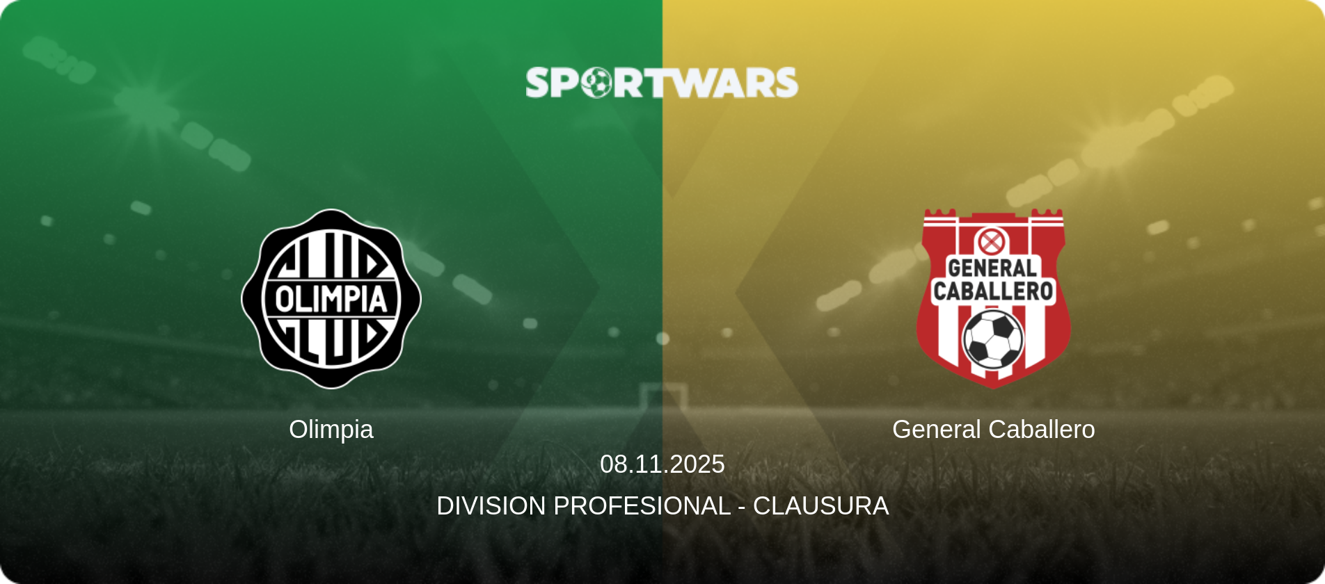 Olimpia — General Caballero, 08.11.2025 — Division Profesional - Clausura (match preview)
