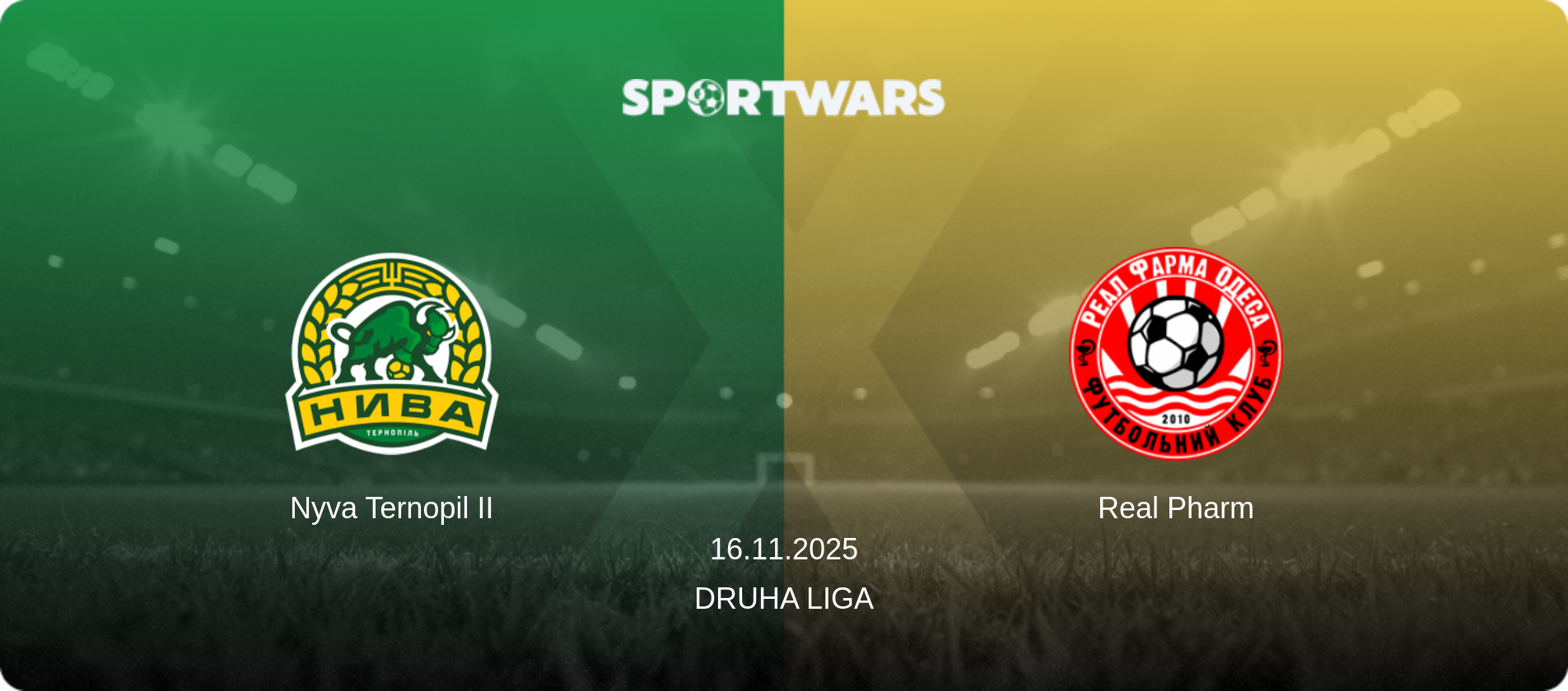 Nyva Ternopil II — Real Pharm, 16.11.2025 — Druha Liga (match preview)