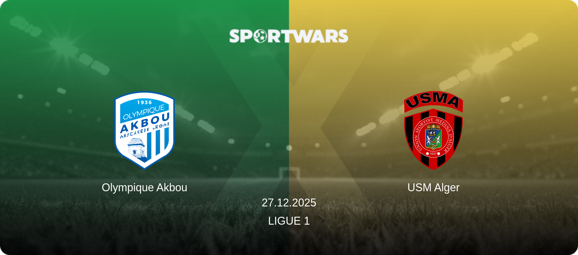 Olympique Akbou — USM Alger, 27.12.2025 — Ligue 1 (match preview)