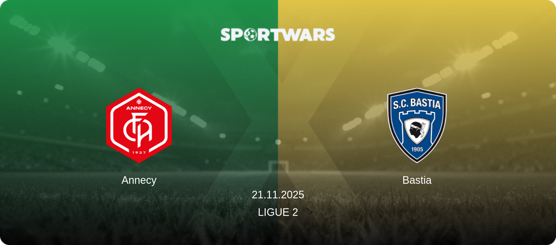 Annecy — Bastia, 21.11.2025 — Ligue 2 (match preview)
