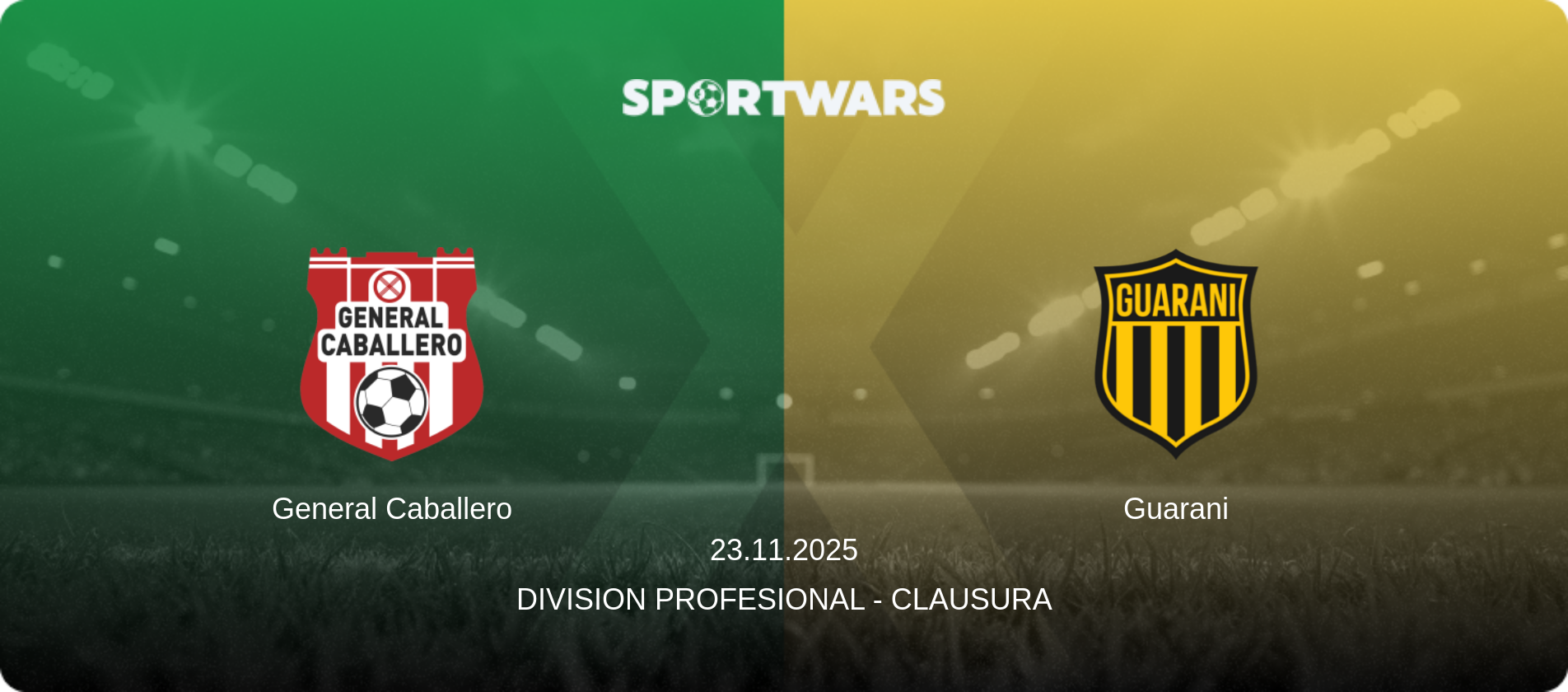 General Caballero — Guarani, 23.11.2025 — Division Profesional - Clausura (match preview)