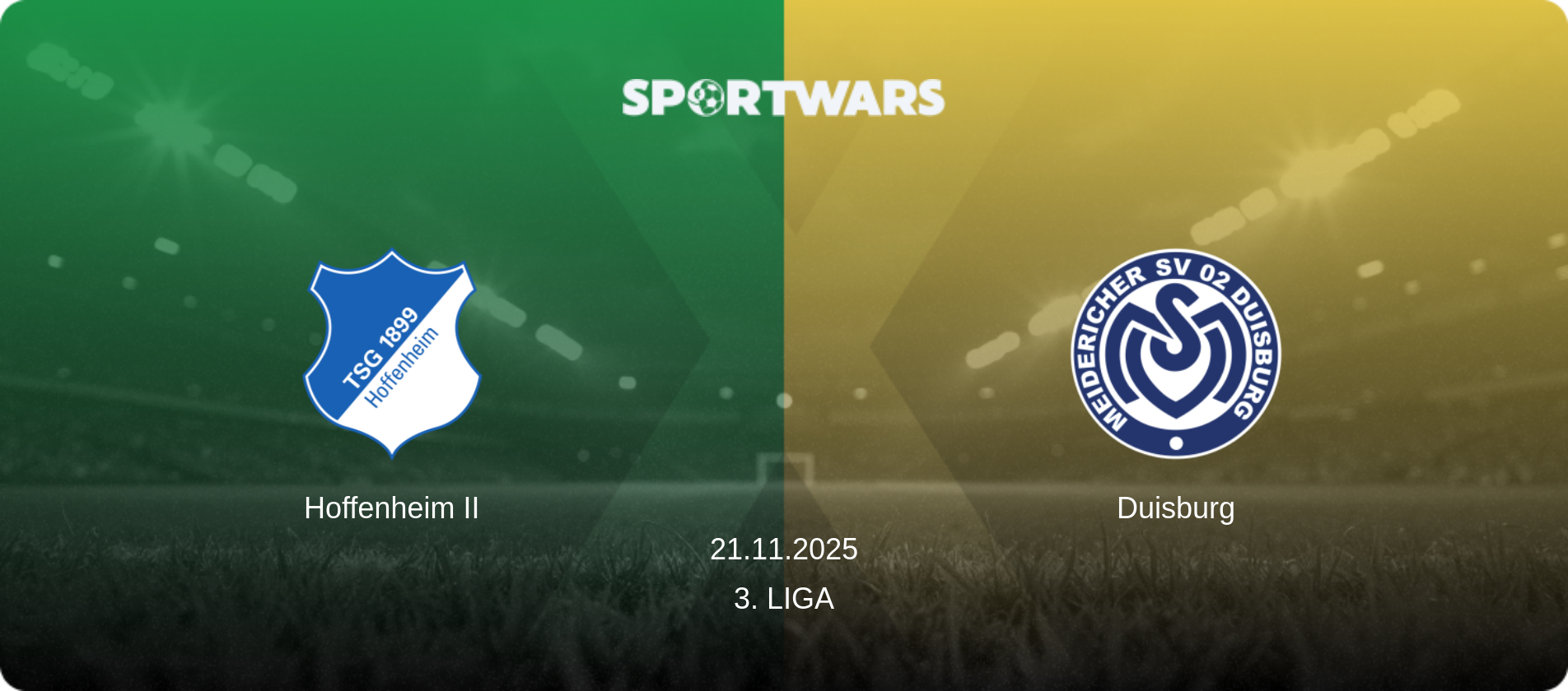 Hoffenheim II — Duisburg, 21.11.2025 — 3. Liga (match preview)