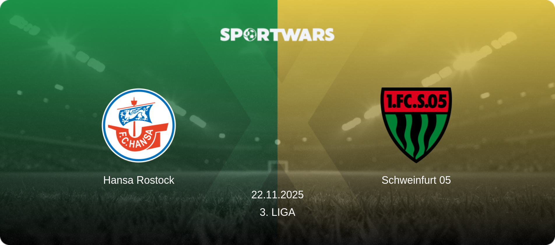 Hansa Rostock — Schweinfurt 05, 22.11.2025 — 3. Liga (match preview)