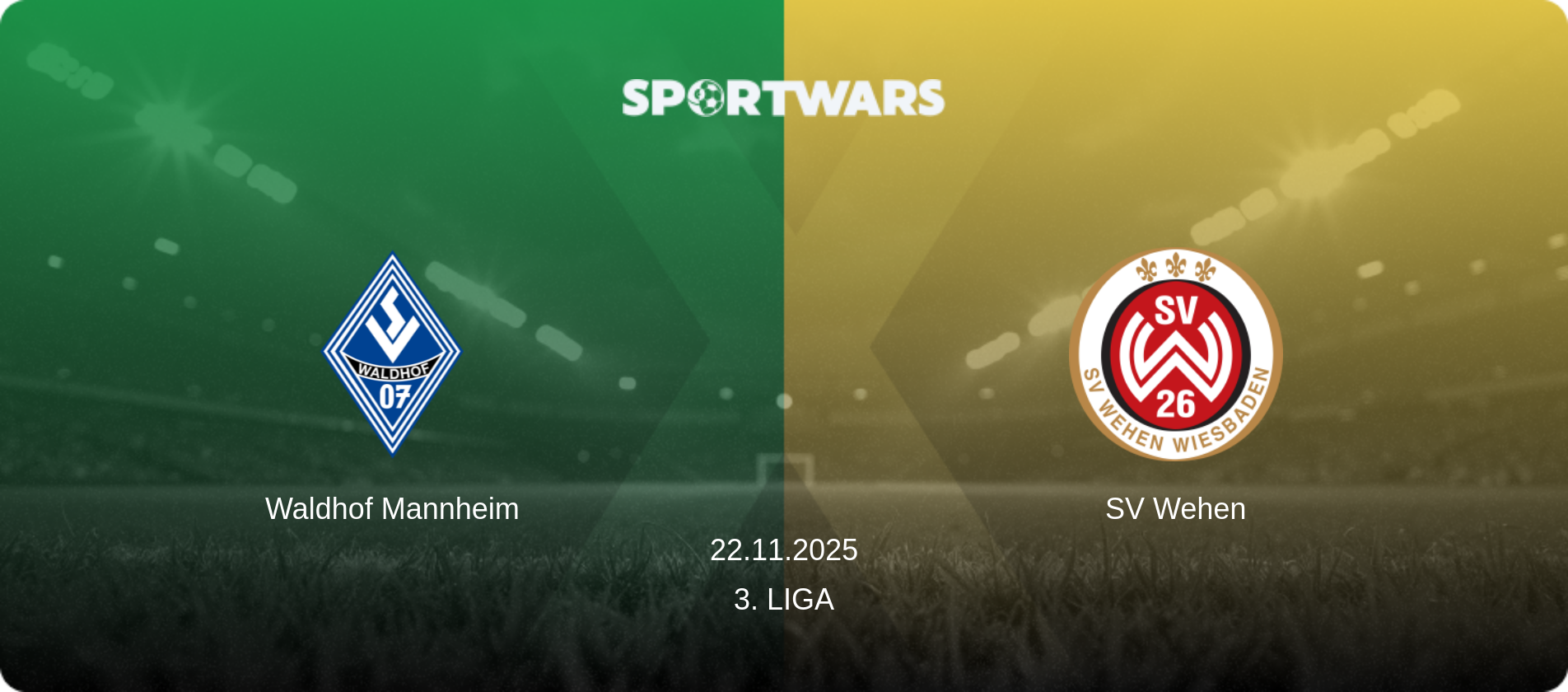 Waldhof Mannheim — SV Wehen, 22.11.2025 — 3. Liga (match preview)