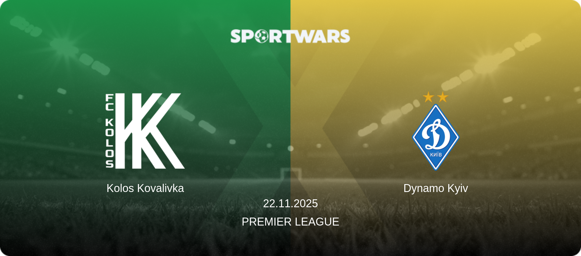 Kolos Kovalivka — Dynamo Kyiv, 22.11.2025 — Premier League (match preview)