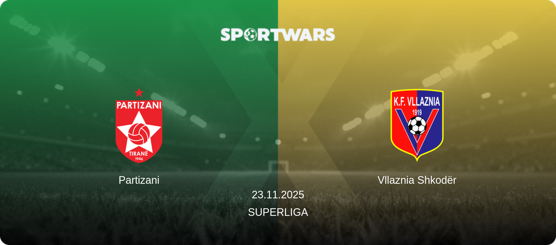 Partizani — Vllaznia Shkodër, 23.11.2025 — Superliga (match preview)
