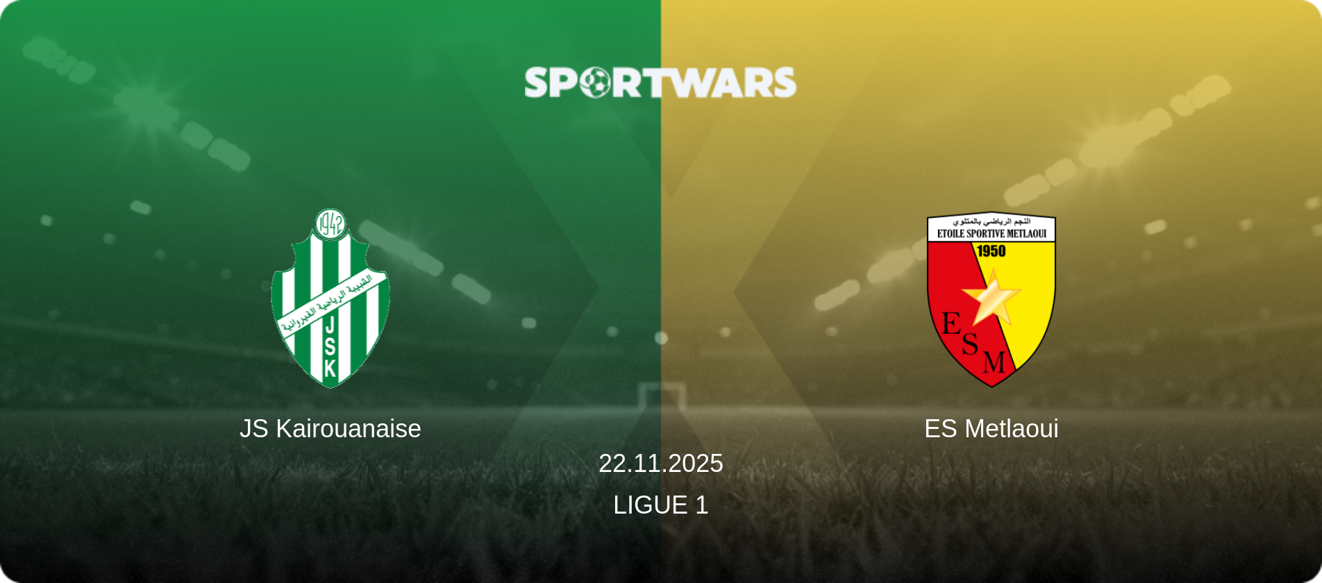 JS Kairouanaise — ES Metlaoui, 22.11.2025 — Ligue 1 (match preview)