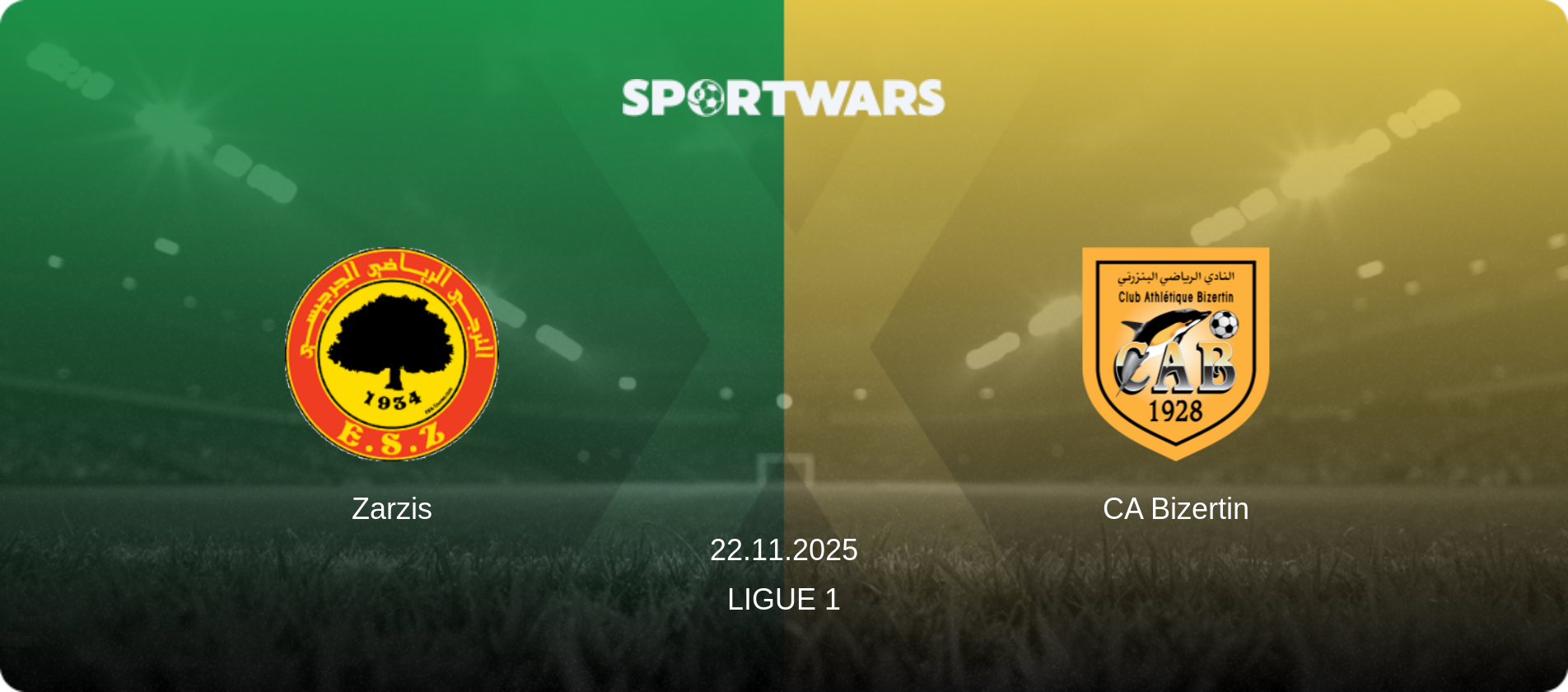 Zarzis — CA Bizertin, 22.11.2025 — Ligue 1 (match preview)