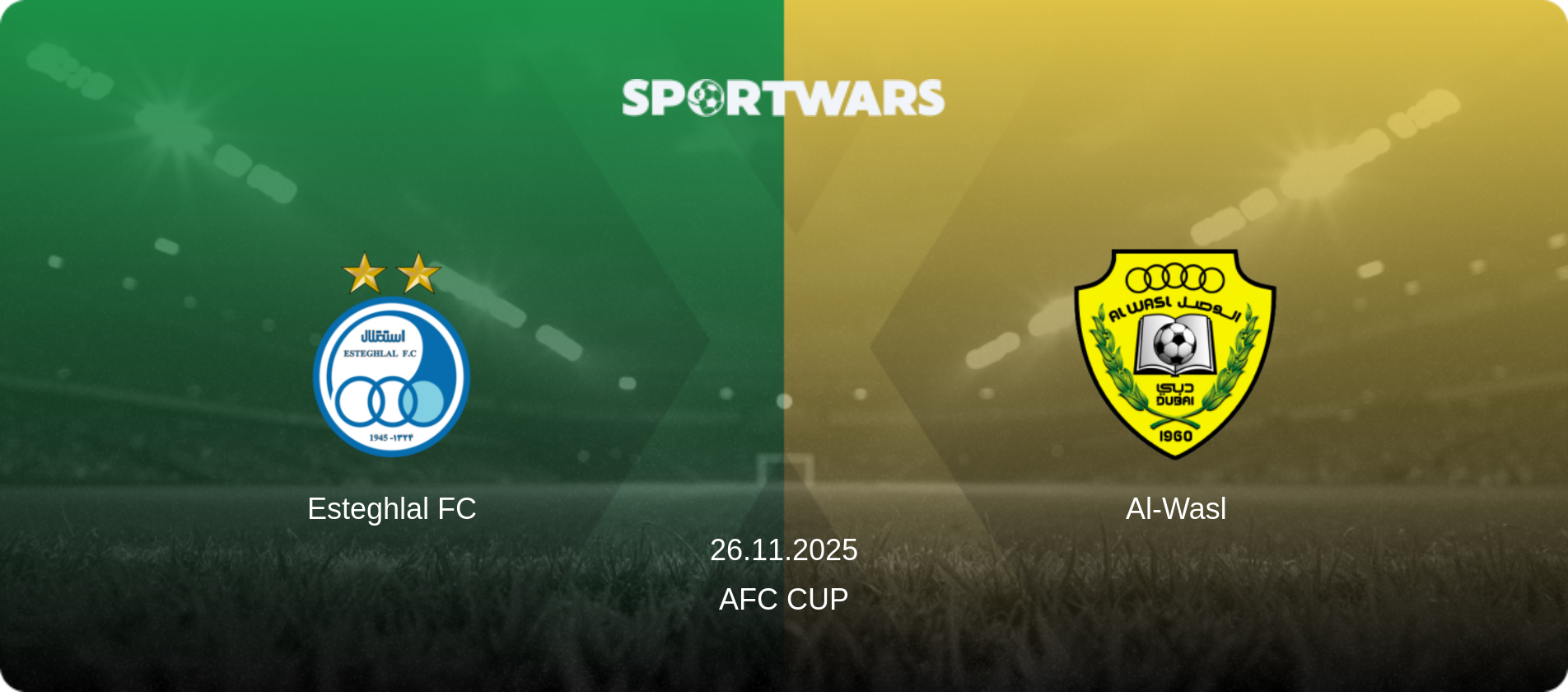Esteghlal FC — Al-Wasl, 26.11.2025 — AFC Cup (match preview)