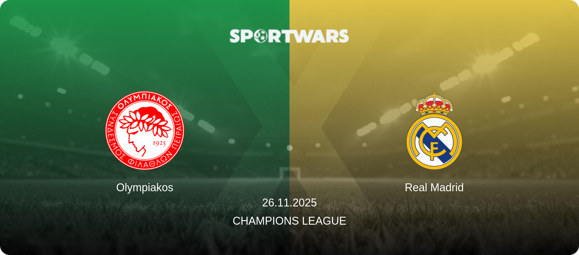 Olympiakos — Real Madrid, 26.11.2025 — Champions League (match preview)