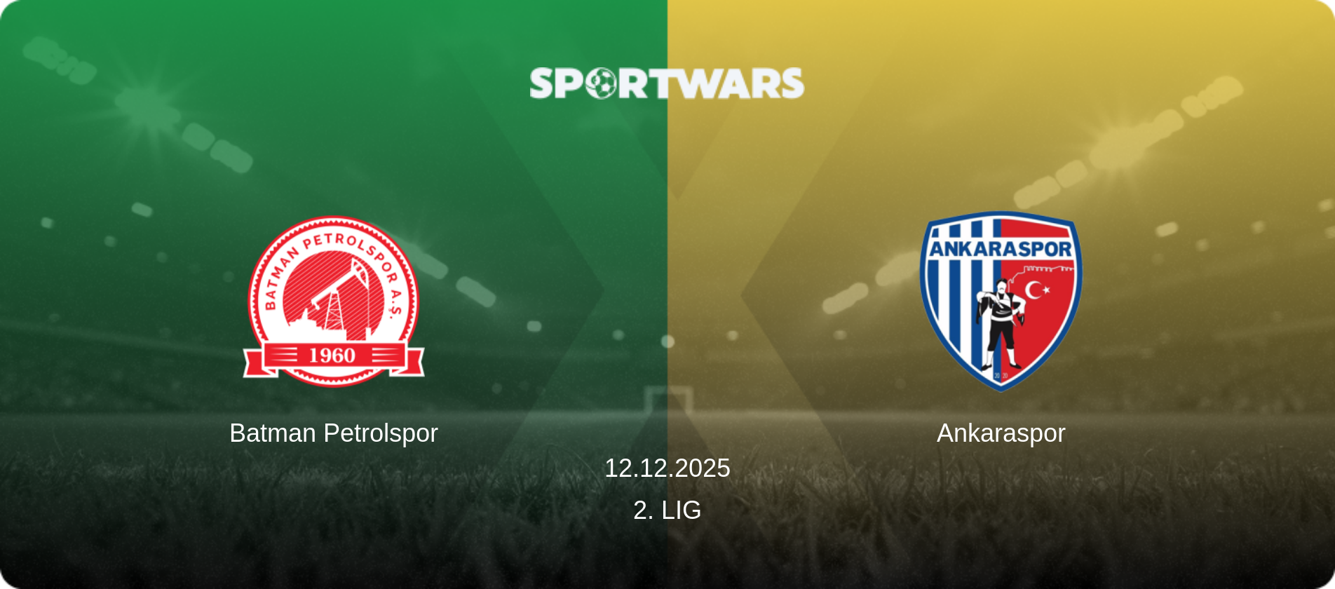 Batman Petrolspor — Ankaraspor, 12.12.2025 — 2. Lig (match preview)