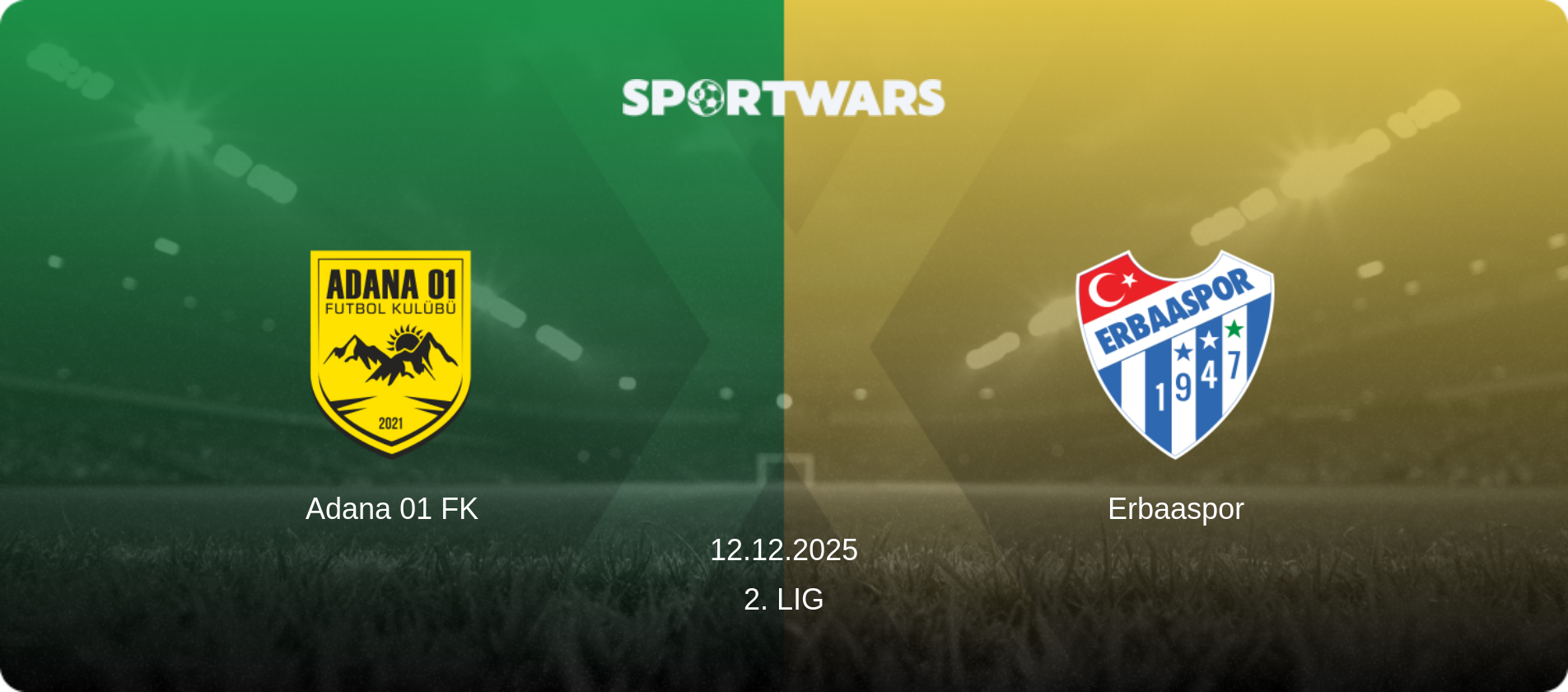 Adana 01 FK — Erbaaspor, 12.12.2025 — 2. Lig (match preview)