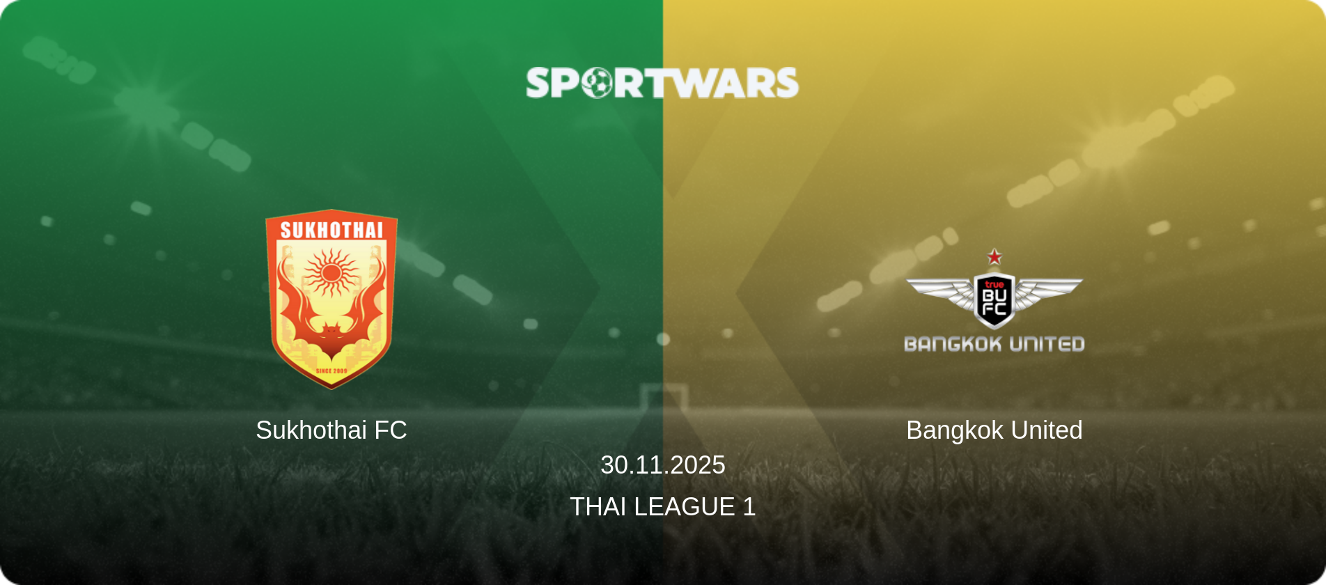 Sukhothai FC — Bangkok United, 30.11.2025 — Thai League 1 (match preview)