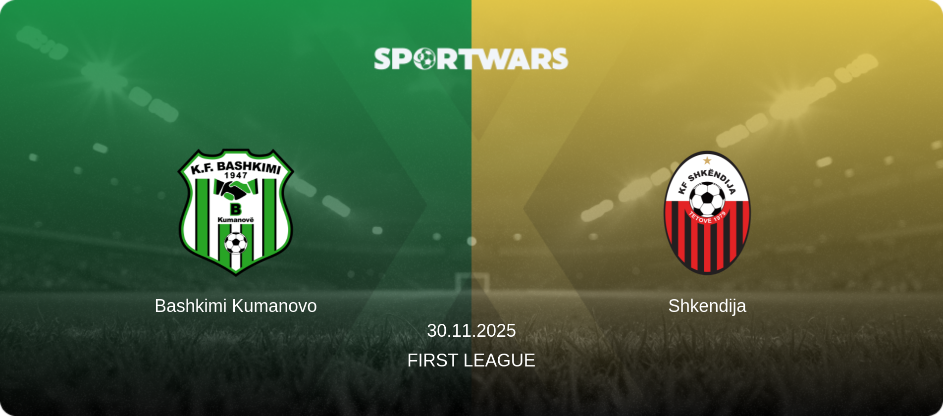 Bashkimi Kumanovo — Shkendija, 30.11.2025 — First League (match preview)