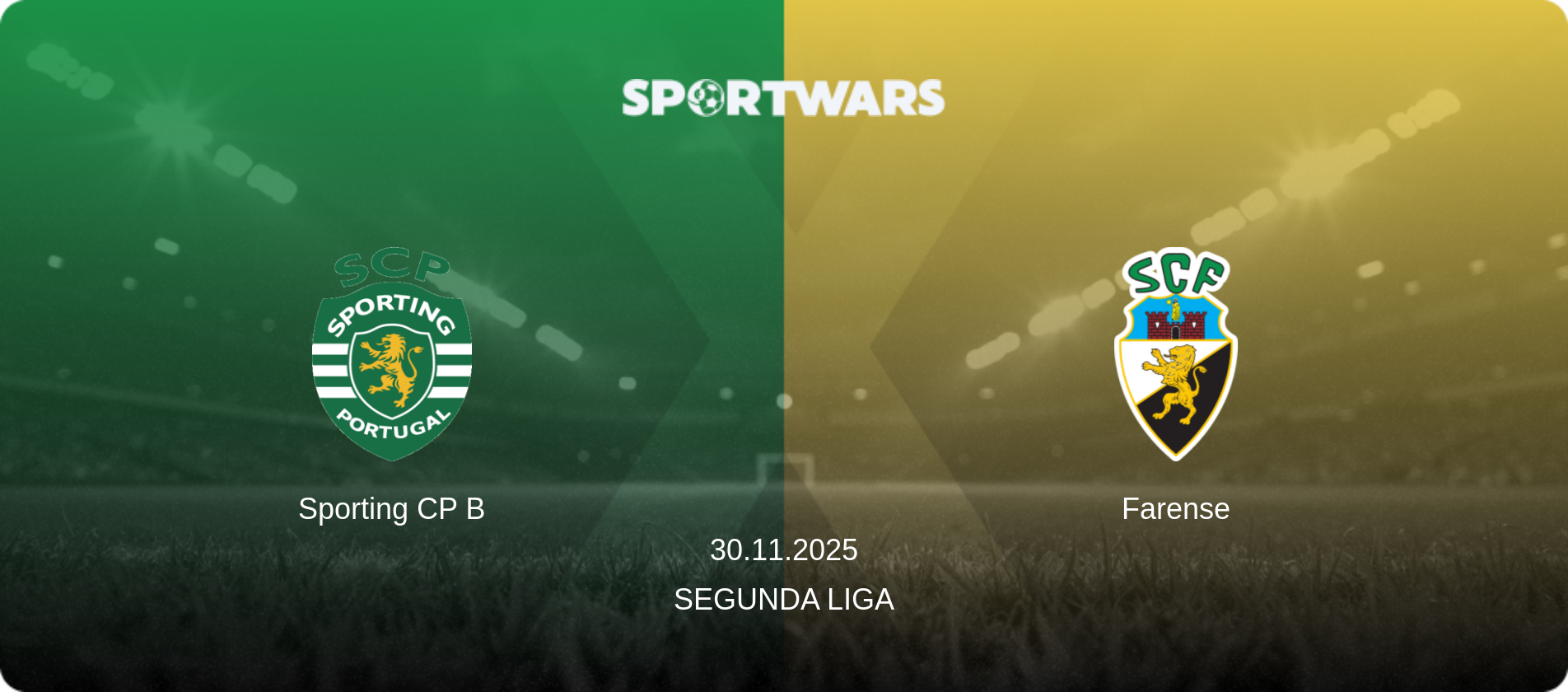 Sporting CP B — Farense, 30.11.2025 — Segunda Liga (match preview)