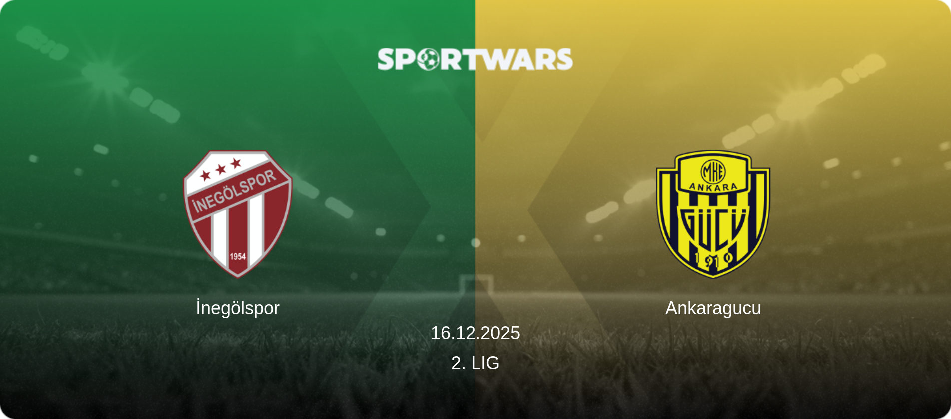 İnegölspor — Ankaragucu, 16.12.2025 — 2. Lig (match preview)
