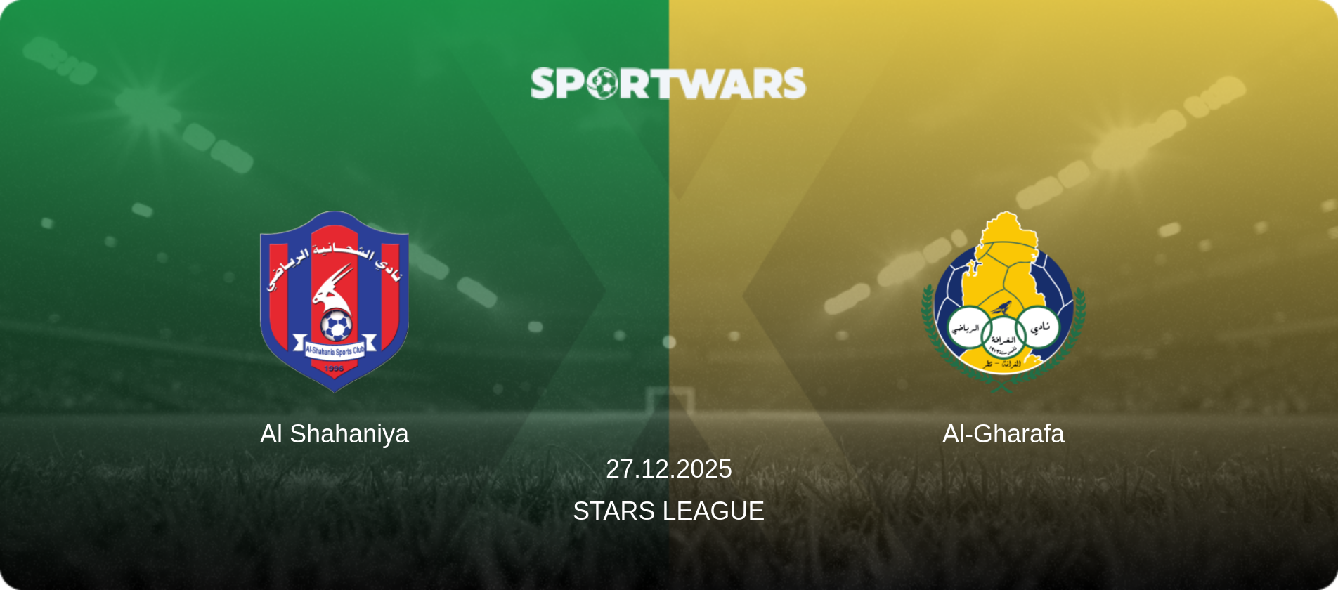 Al Shahaniya — Al-Gharafa, 27.12.2025 — Stars League (match preview)