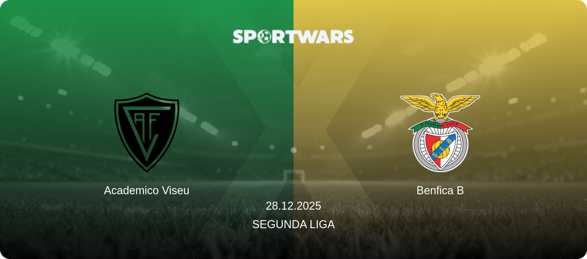 Academico Viseu — Benfica B, 28.12.2025 — Segunda Liga (match preview)